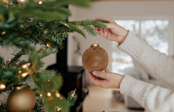 Decorating the Christmas tree