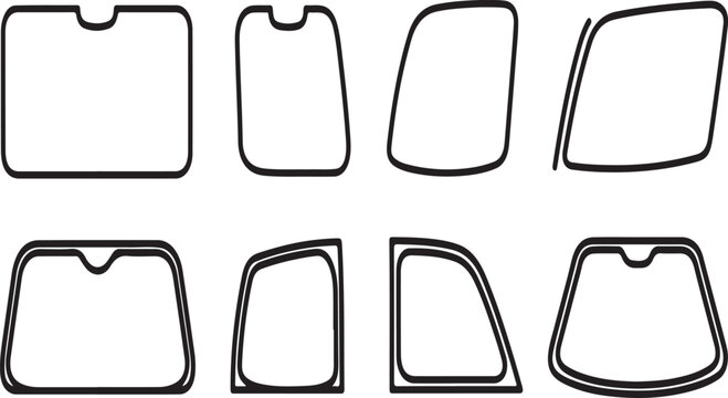 Assorted shapes and outlines of various geometric figures and designs Vector