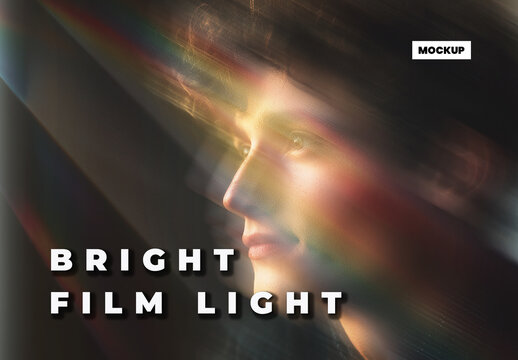 Bright Film Light Effect Mockup