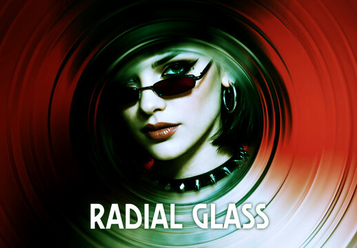 Neon Radial Glass Photo Effect
