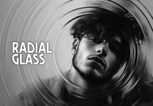 Monochrome Radial Glass Photo Effect