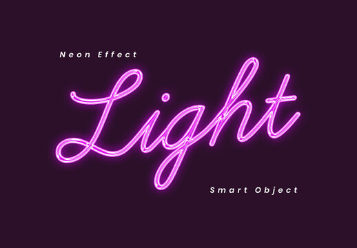 Neon Blur Glow Script Text Effect