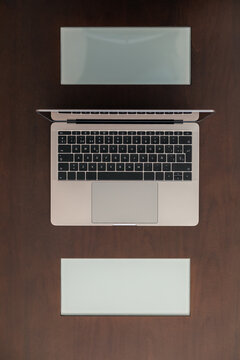 Modern laptop setup in calm home workspace for focused tasks