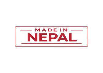 Fototapeta premium Made in Nepal label vector Made in vector label icon on a white background