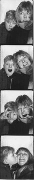 Photobooth Strip with Playful Expressions of a family