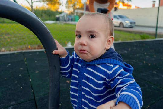 Toddler boy feeling sad 