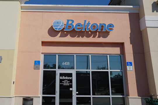 Beltone hearing aids brand logo on store in Bradenton, Florida