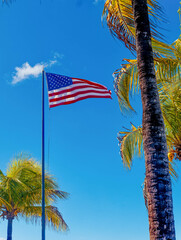 American Flag Over Frederiksted, St. Croix