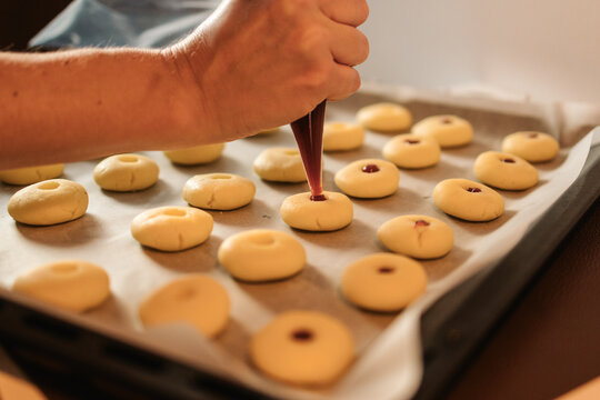 Homemade Thumbprint Cookies Prep