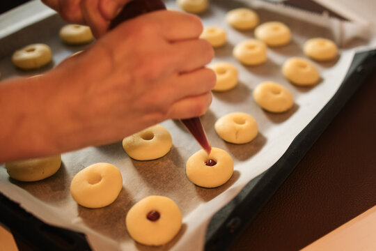 Homemade Thumbprint Cookies Prep
