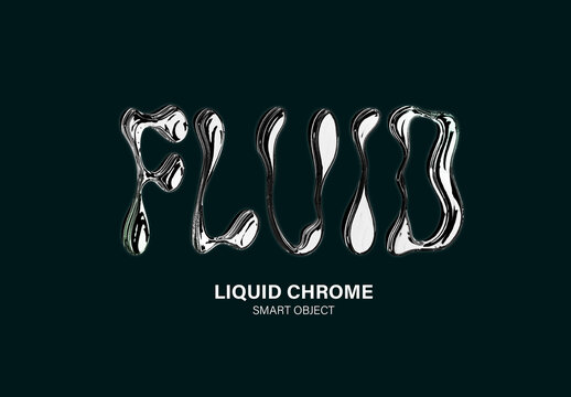 Metal Liquid Chrome Text Effect