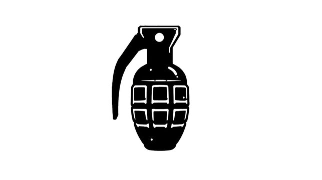 grenade line icon