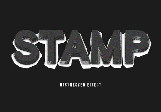 Rough Edge Distressed Text Effect