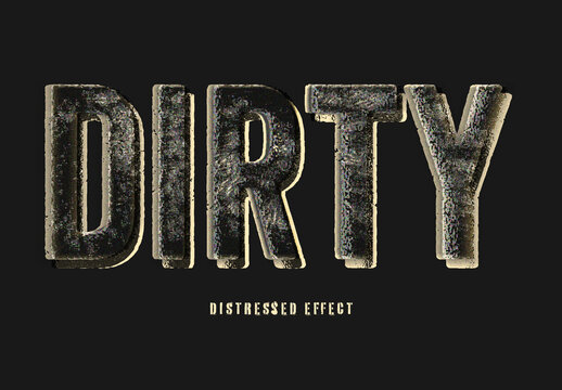 Distressed Dirty Text Effect