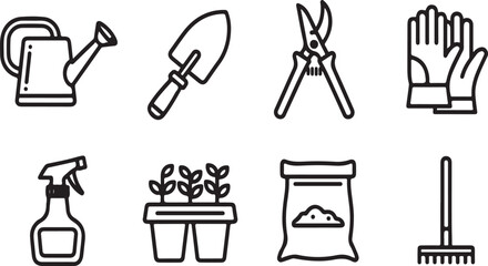 Essential gardening tools and supplies for a thriving garden Vector