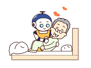 A care robot that gently lifts elderly individuals