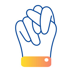Obraz premium A doodle icon showing the alphabet t hand sign 