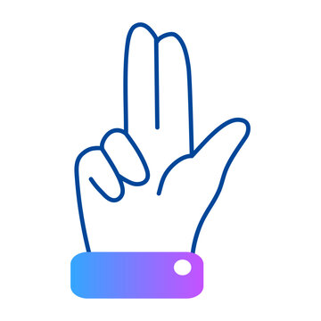A doodle icon representing the alphabet yz hand sign 