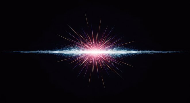 Abstract background depicting profound, low-frequency vibrational energy and sound waves radiating outward from a central, undefined source in deep, dark space, blue, graphic, profound