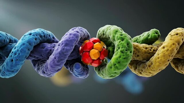 Advanced molecular binding mechanisms are crucial for AI Drug Discovery, visualizing how new treatments interact with biological structures.