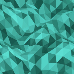 Obraz premium Geometric Pattern of Triangles in Various Shades of Teal, Creating a Dynamic and Abstract Visual Representation