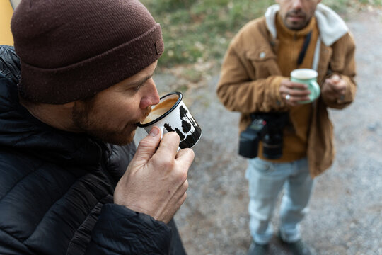 Coffee in nature friend