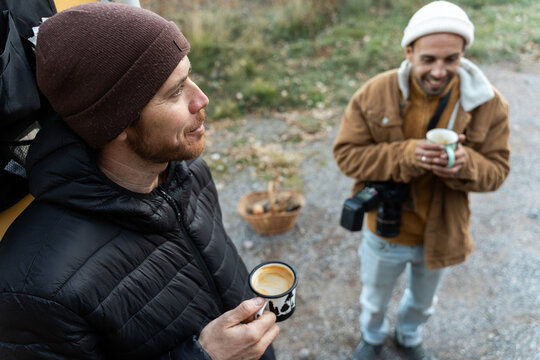 Coffee in nature friend
