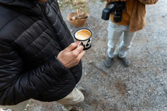 Coffee in nature friend