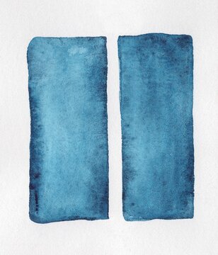 A textured, minimalist, soft blue tied box on a white background.