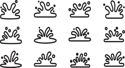 A collection of twelve different hair styles featuring various hair textures and designs. Vector © mahafuza