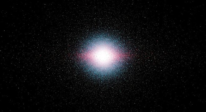 Abstract visualization of thermodynamic entropy featuring shifting, scattered particles that disintegrate into a chaotic, dark void background field, entropy, science, thermodynamics