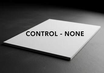 Blank White Canvas with Control None Text.