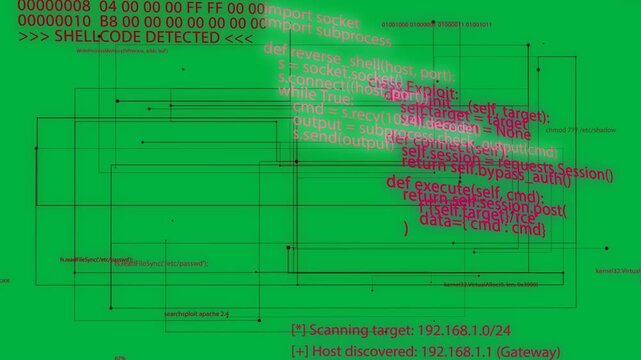 Magenta glow emerging top sweeping right showing Python code on red grid transparent background
