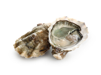 Delicious fresh oyster on white background © Pixel-Shot