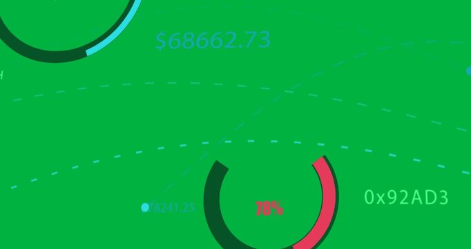 Camera panning right, HUD shifting, ring showing 78%, hex 0x92AD3 centering, showing crypto trends