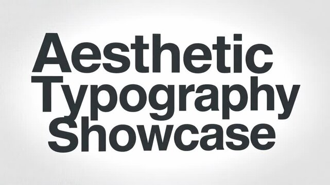 Aesthetic Typography Showcase Modern Design Elements.