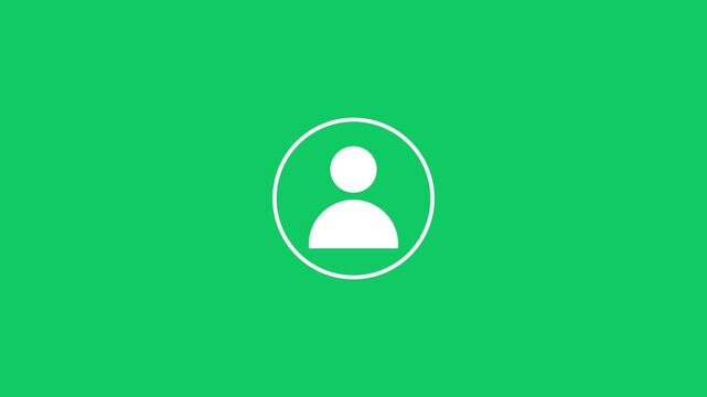 User Profile on Green Background for App or Website user profile symbol user avatar app website user interface