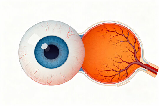 Human eye anatomy illustration