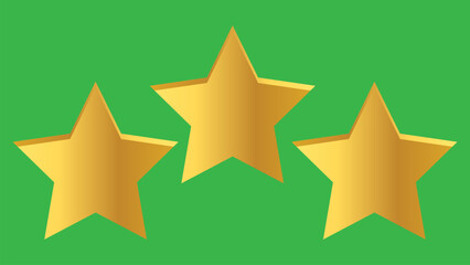 Obraz premium Golden Stars Trio Brighten Up The Scene For Celebration And Positive Vibe
