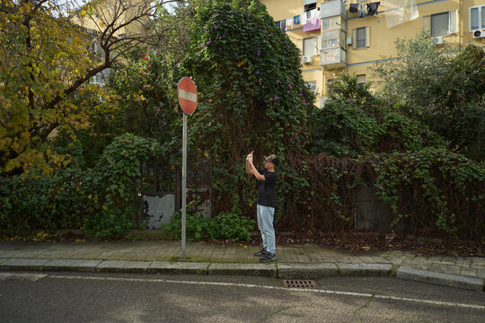 Kid taking photo with a smart phone