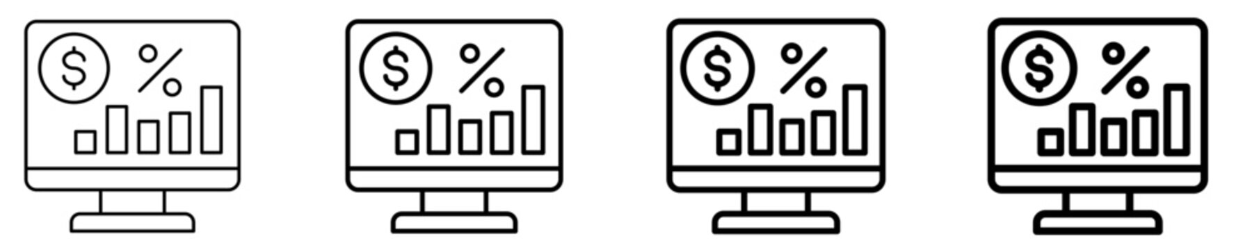 Roi Dashboard  Icon Set Different Style Collection