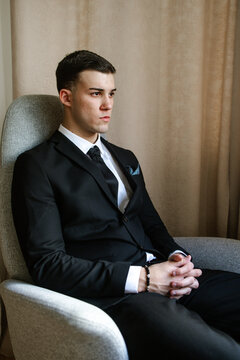 Thoughtful Man in Suit