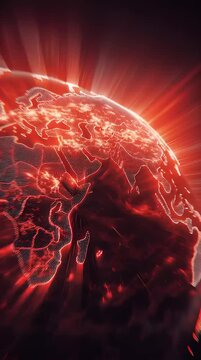 Global Cyber Attack Visualization Ransomware Threat