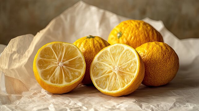 ugli fruit isolated on paper background