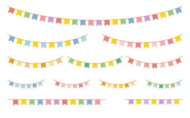 V cut ribbon banner set with various layout options
