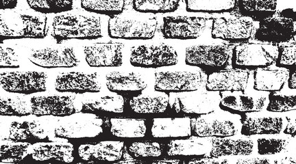 Obraz premium 13-79. Stone Wall Surface Texture Vector Image Stacked of Square Stone - Illustration.