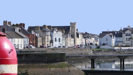 Aerial view of Portaferry Town Down Northern Ireland
