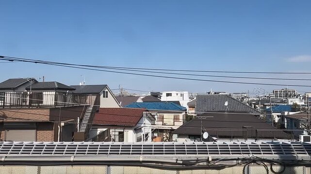 Train window of Suburban Tokyo (Setagaya Ward, Chitose-Funabashi to Kyōdō on the Odakyu Line)