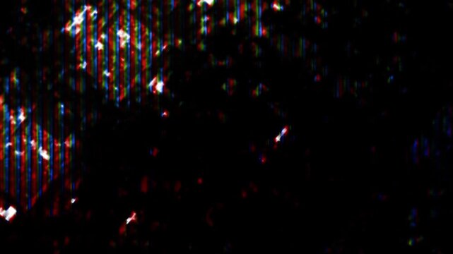 ノイズやグリッチなどのエフェクト。壊れた液晶画面の映像
