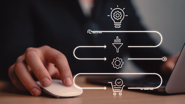 Streamlining Online Business Operations Visualizing the Digital Marketing and Sales Funnel Strategy for E-commerce Success